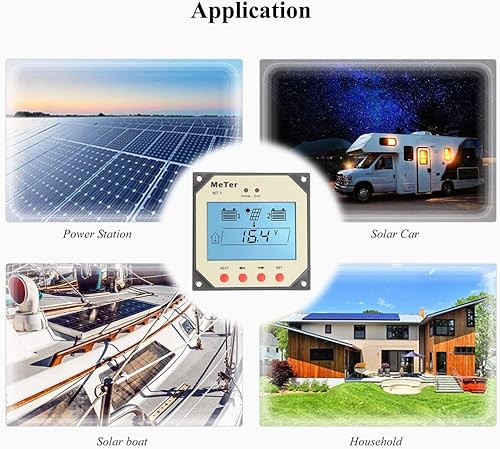 Miniatura 8 de EPEVER Medidor MT-1 remoto con pantalla LCD para controlador de carga solar EPIPDB-COM Serie 10A20A Sistema de carga de panel solar de doble batería