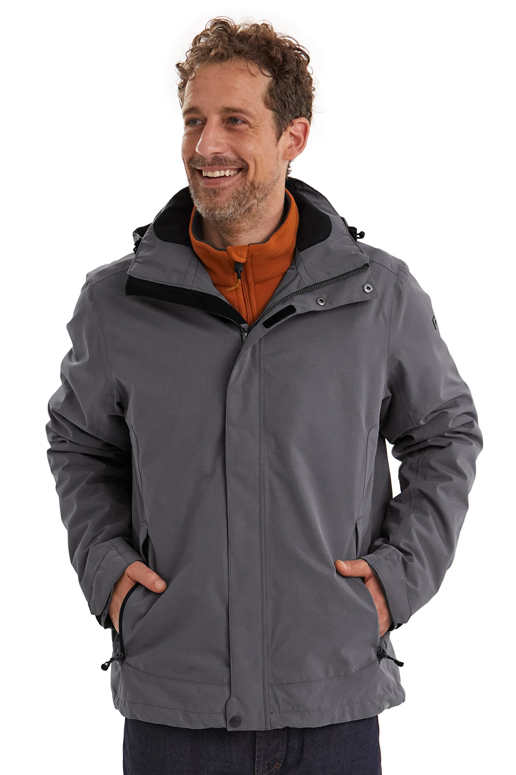 Killtec Xenios, Chaqueta De Lluvia con Capucha con Cremallera, Hombre