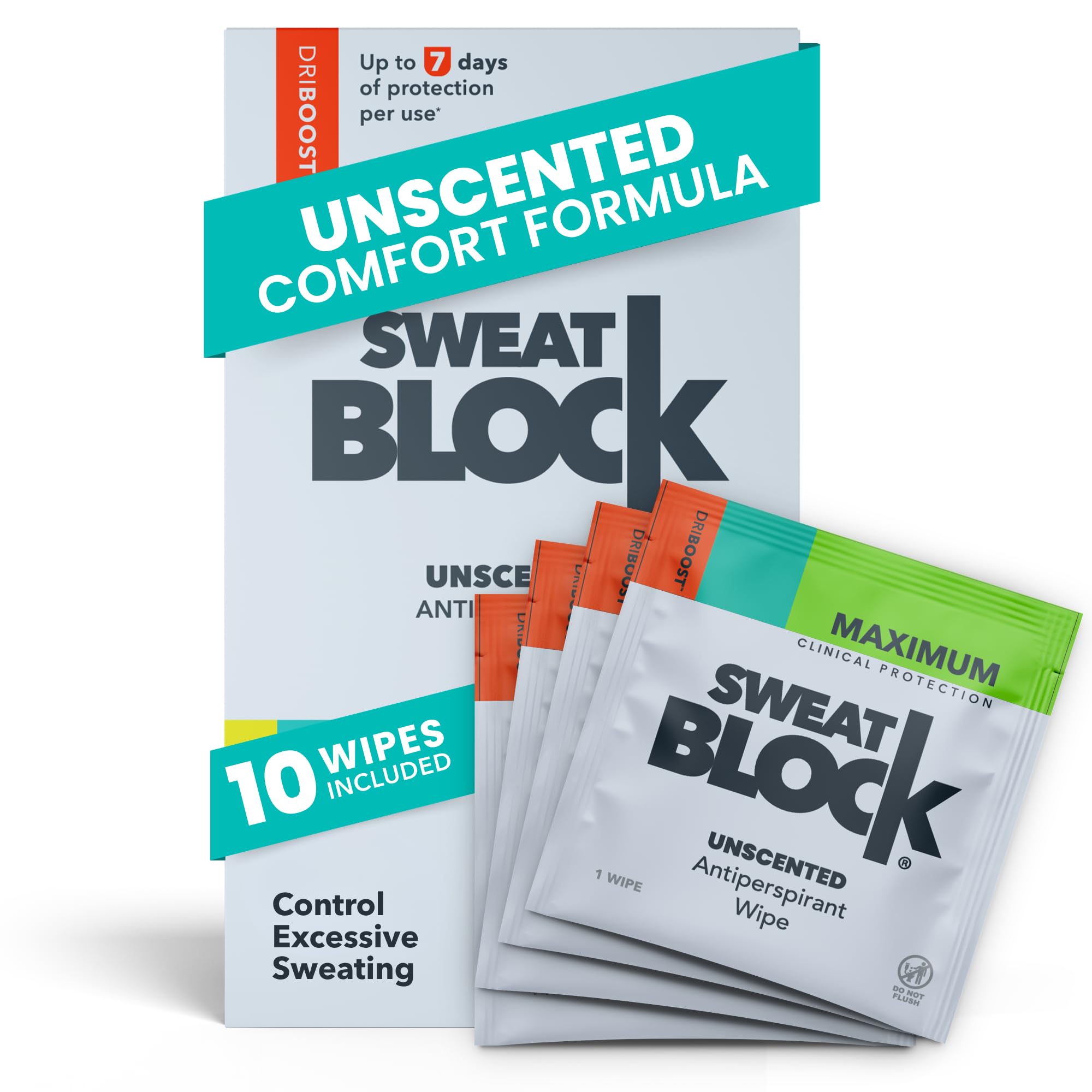 SweatBlock Antiperspirant Wipes - Clinical Strength -10 SweatBlock Antiperspirant Wipes - Clinical Strength -10