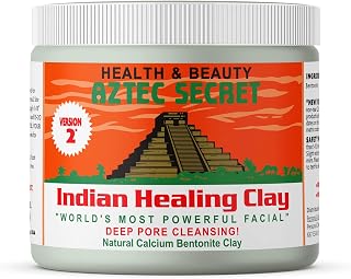 Aztec Secret Indian Healing Deep Pore Cleansing Facial & Body Mask, The Original 100% Natural Calcium Bentonite Clay, New Version 2, Unscented, 450 g