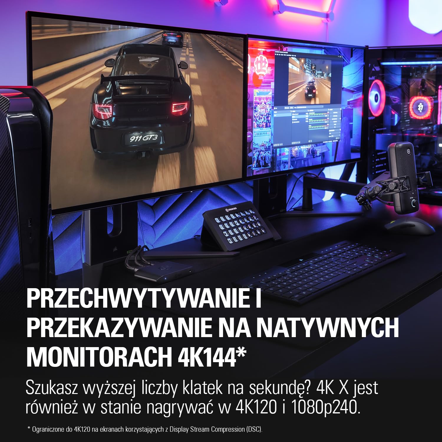Elgato 4K X, karta przechwytująca do 4K144 | Ultraniska opóźnienie, PS5|Pro, Xbox Series X|S, Switch 2, OBS, HDMI 2.1, VRR, HDR10, USB 3.2, PC|Mac|iPad