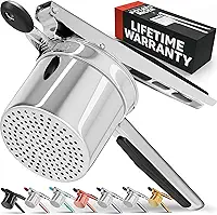 PriorityChef – Espremedor de batata grande de 425 g, ferramenta de cozinha de aço inoxidável resistente e triturador de batatas, acessório de cozinha para purê de batatas perfeito – sempre