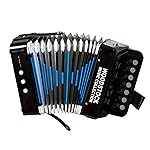 Woodstock Kid\'s Accordion (7), Black, with 10 Keys, Beginner Musical Toy Instrument for Children Ages 3+, Educational Fun Music Toy, Perfect for Toddlers, Boys & Girls, Gifts for Kid WCKA-B