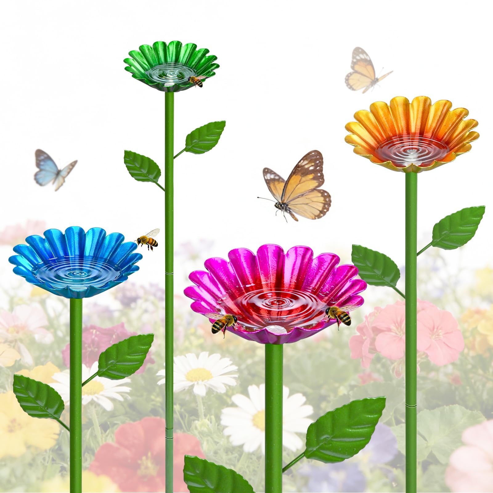 4 Pack Bee Watering Station for Garden