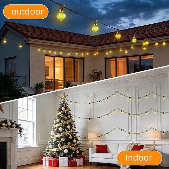 Luces Solares Exteriores de 100FT G40 - Control Remoto Impermeables miniatura 9