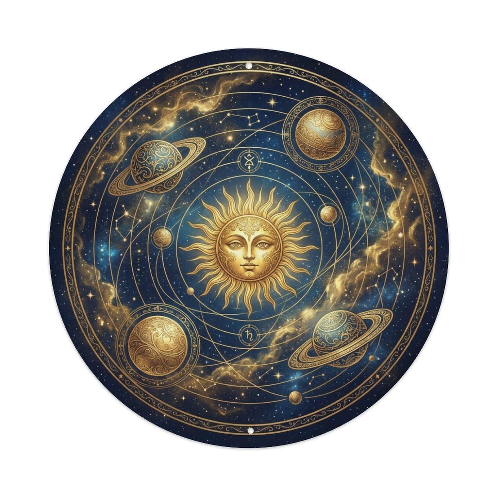 Planetary Orbit System Celestial Astronomy Symbols Metal Tin Sign