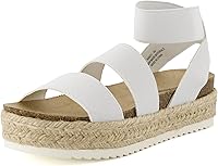 Cushionaire Mandy Women's Wedge Sandals - Strappy Espadrille Platform with Arch Support & Cushioned Footbed