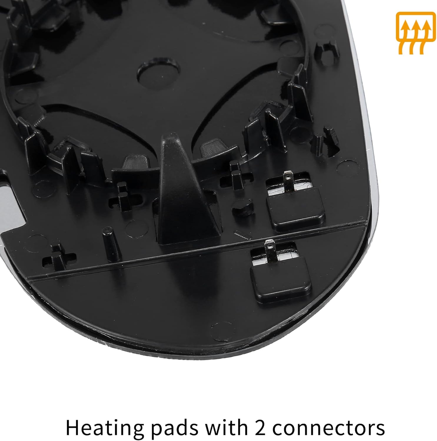 X AUTOHAUX Car Rearview Mirror Glass Replacement with Backing Plate Heated Left Right Side Driver Side for Audi A6 Quattro S6