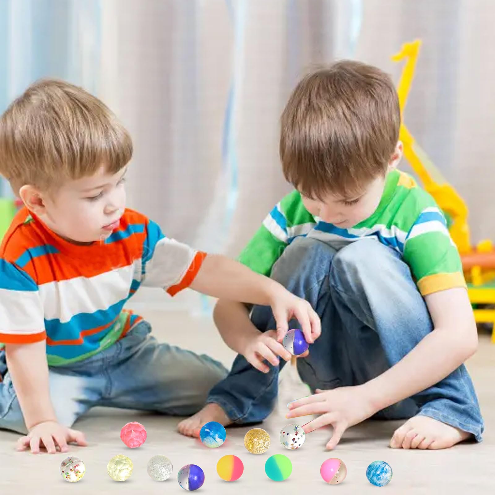 Flummies Flummies 24 sztuki dla dzieci, Flummies 27 mm, prezenty urodzinowe dla dzieci, prezenty urodzinowe dla dzieci, wypełnienie pinata, prezent urodzinowy