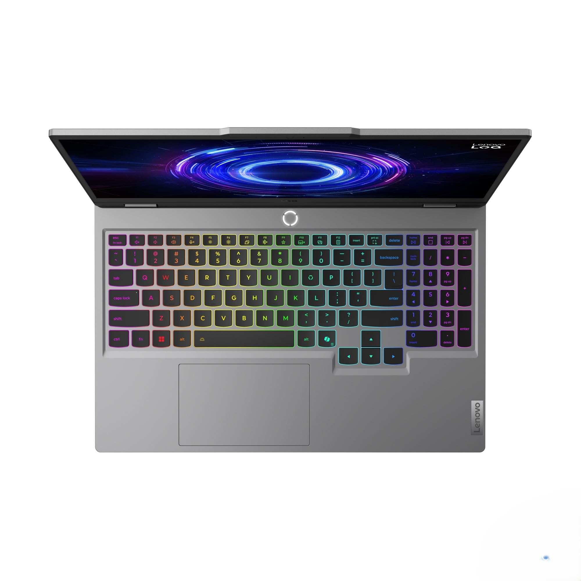 Lenovo LOQ Gaming AI Laptop | 15.6" Full HD 144Hz | RTX 5060 | Core i5 | 16GB RAM | 1TB SSD | Win11 | QWERTZ | Teclado blanco iluminado | Gris