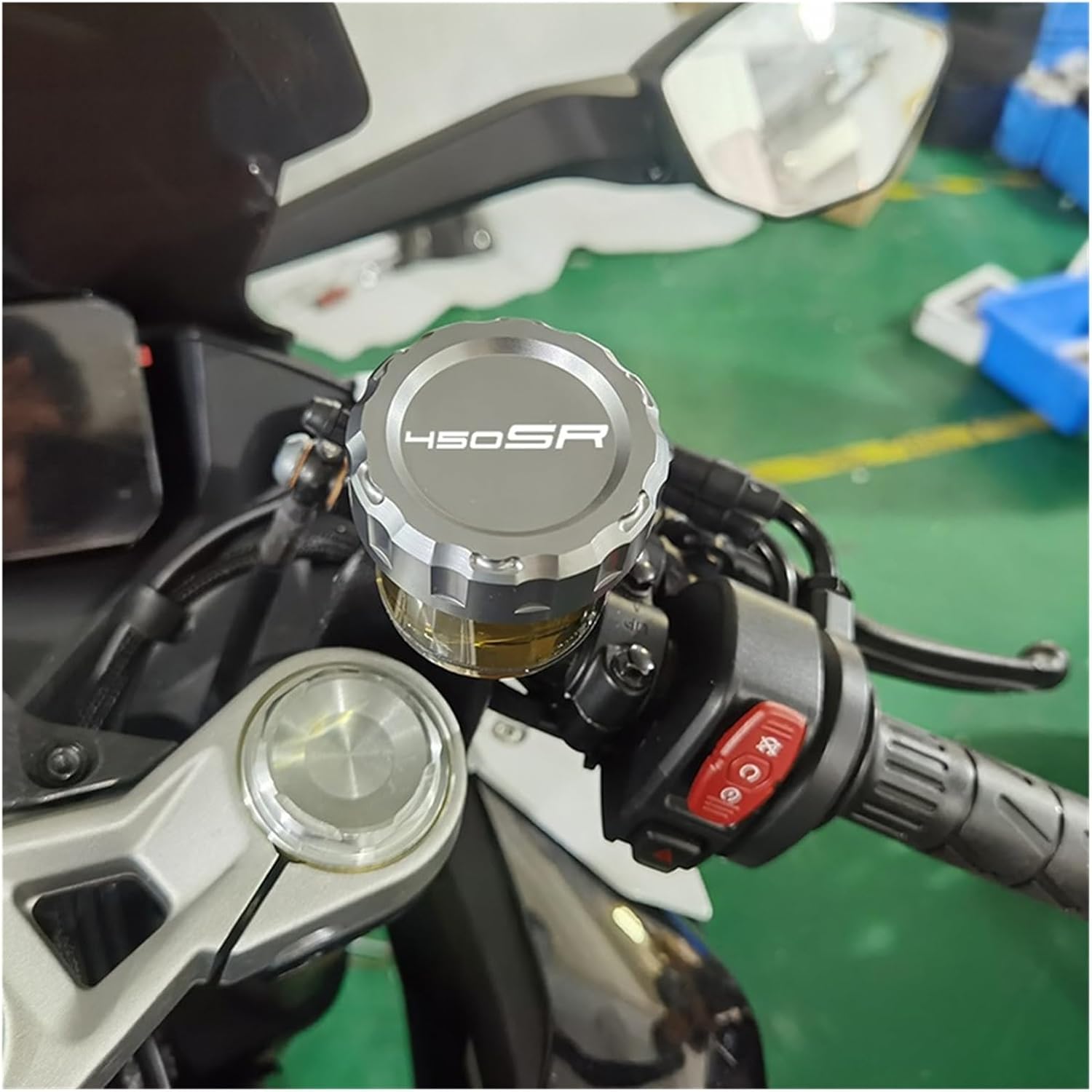 Motorcycle Brake Fluid Reservoir Cover for CF Moto 450SS 450SR 450 SR SS NK 2022-2024 450NK Motorcycle Front Brake Fluid Reservoir Caps Cover Guard