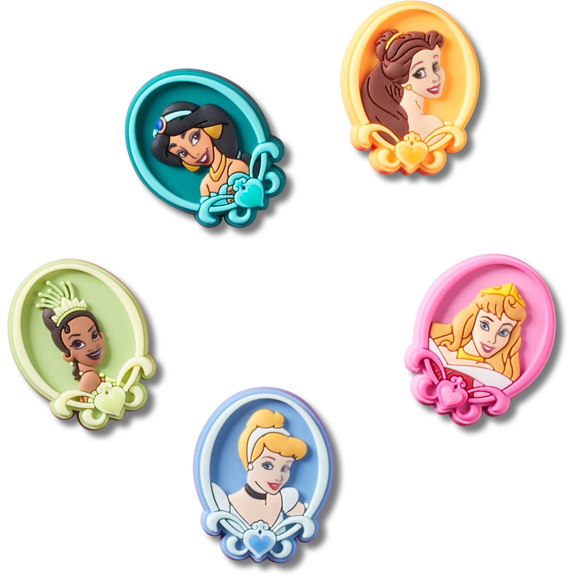 Crocs Jibbitz Disney Shoe Charms, Disney Princess, 5 Pack