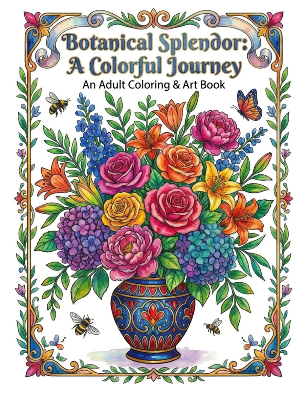 Botanical Splendor: A Colorful Journey: An Adult Coloring & Art Book