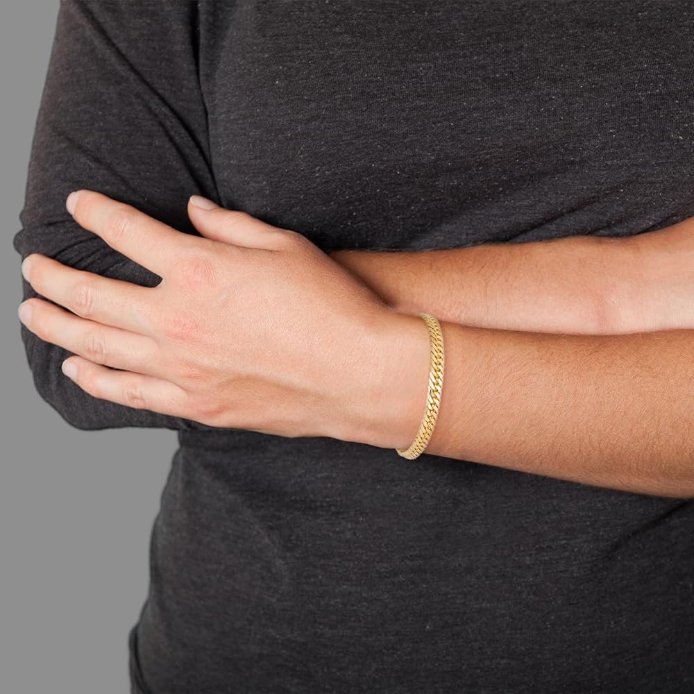 Amazon | [喜平] ブレスレット 18金 6面ダブル 18cm 20g K18 日本