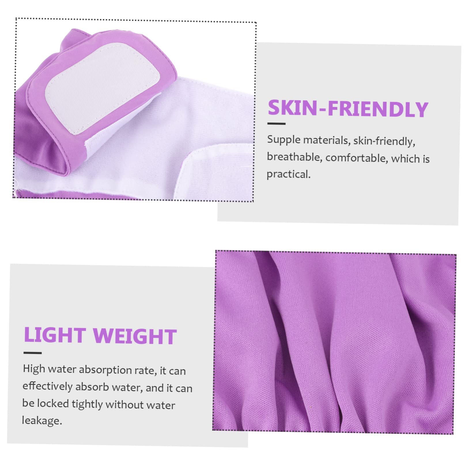 FRCOLOR 2 Pz pannolino anti-perdite pannolino per adulti per incontinenza pannolini lavabili riutilizzabili pannolini anziani per anziani pantalone per orinatoio appiccicoso Pile