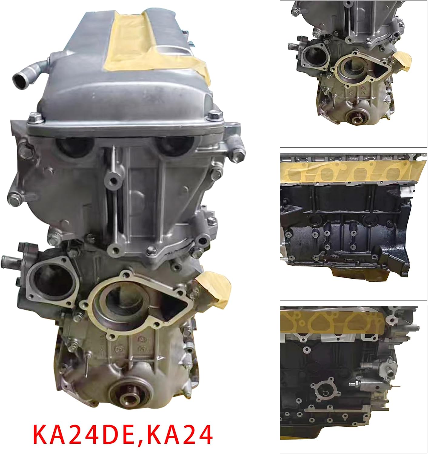 Bruce & Shark KA24DE 2.4L Motor Engine Block Assembly for Nissan Frontier 1998-2004, for Nissan Xterra 2000-2004, Replaces KA24
