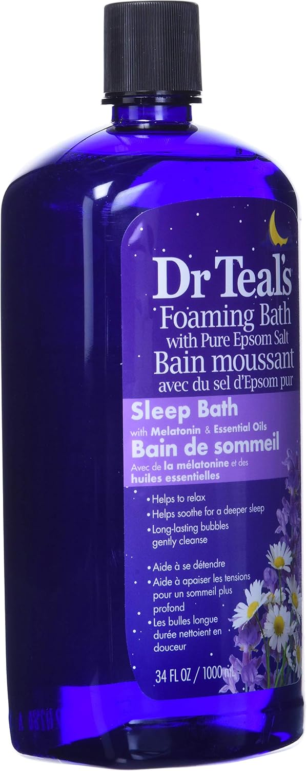 Dr Teal's Foaming Bath With Pure Epsom Salt Sleep Bath With Melatonin & Essential Oils 34 FL OZ