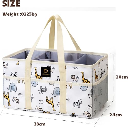 Miniatura 4 de JANSBEN Organizador de pañales para bebé, bolsa grande para recién nacidos, artículos esenciales para niños o niñas, regalo para baby shower,