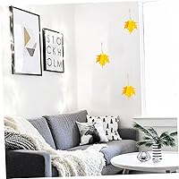 Vista 9 de 21 piezas de adornos de madera de hoja de arce, recortes de madera de Acción de Gracias, sin terminar, hojas colgantes en blanco, rebanadas