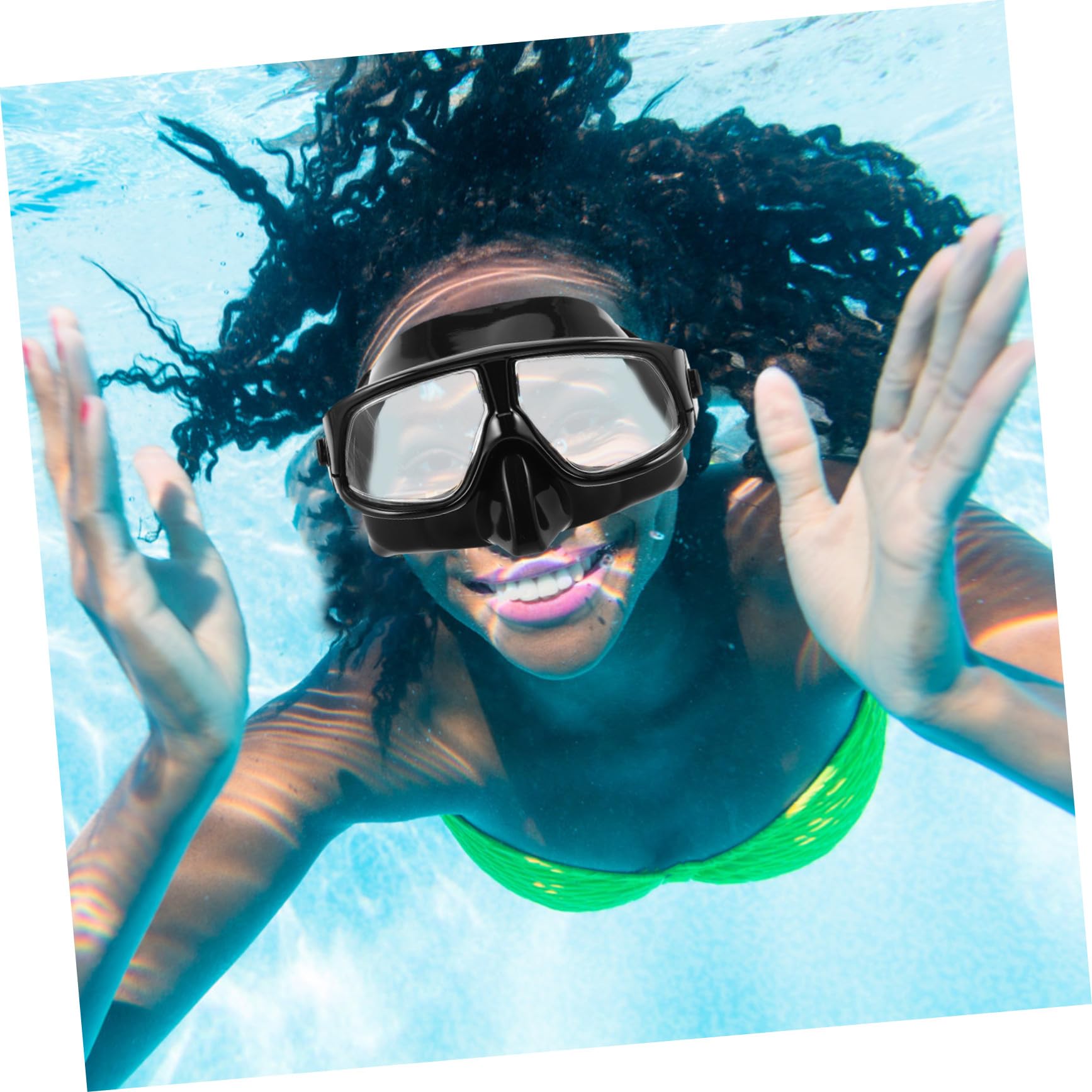 SUPVOX Máscara De Buceo Transparente Máscara De Snorkel para Adultos con Cubierta Nasal Visión Amplia para Esnórquel y Natación Piscina o Playa