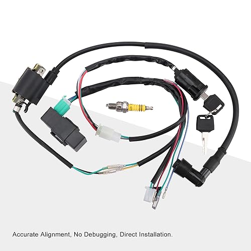 Miniatura 4 de GOOFIT Kit de cableado CDI de encendido reconstruido para 50cc 70cc 90cc 110cc 125cc estator CDI bobina ATV Quad Bike Buggy Go Kart