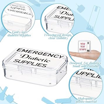 Weysat 7 Pcs Diabetic Travel Supply Lancet Storage Containers, Multicolor