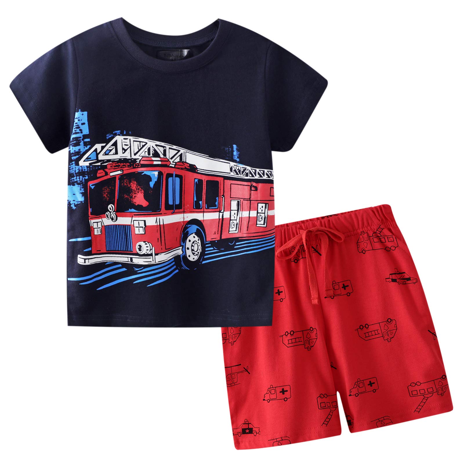 Toddler Boy Clothes Kids Summer Cotton Outfits Short Set Size 2-7Y