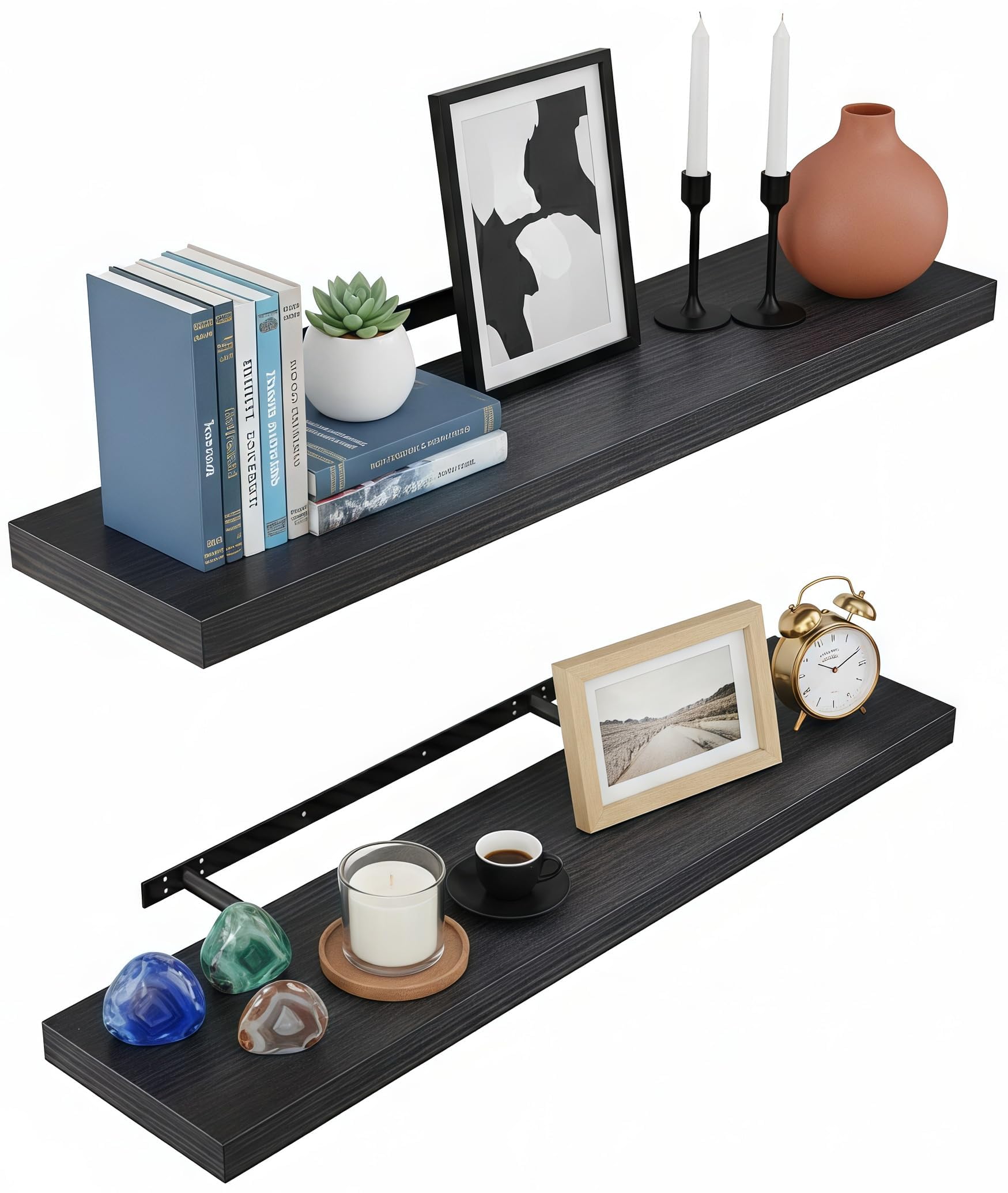 Photo 1 of ***ONLY 1*** Lufia Floating Wall Shelves, Set of 2, MDF with Invisible Brackets