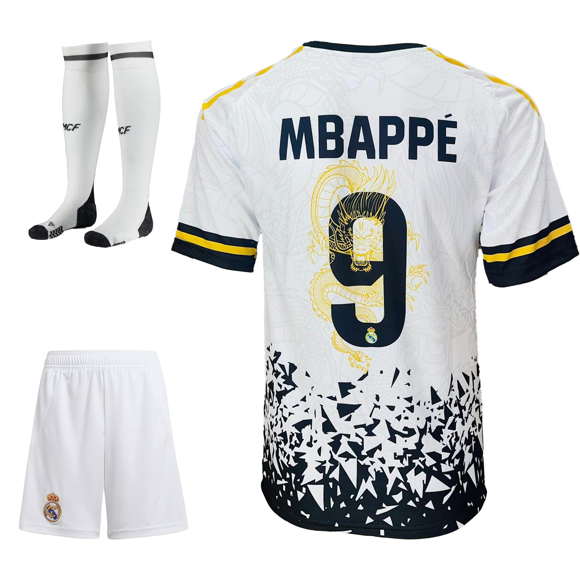 IHIMI Mbappe R.Madrid #9 Dragon Retro Limited Edition Jersey & Shorts for Children (4-13 Years)