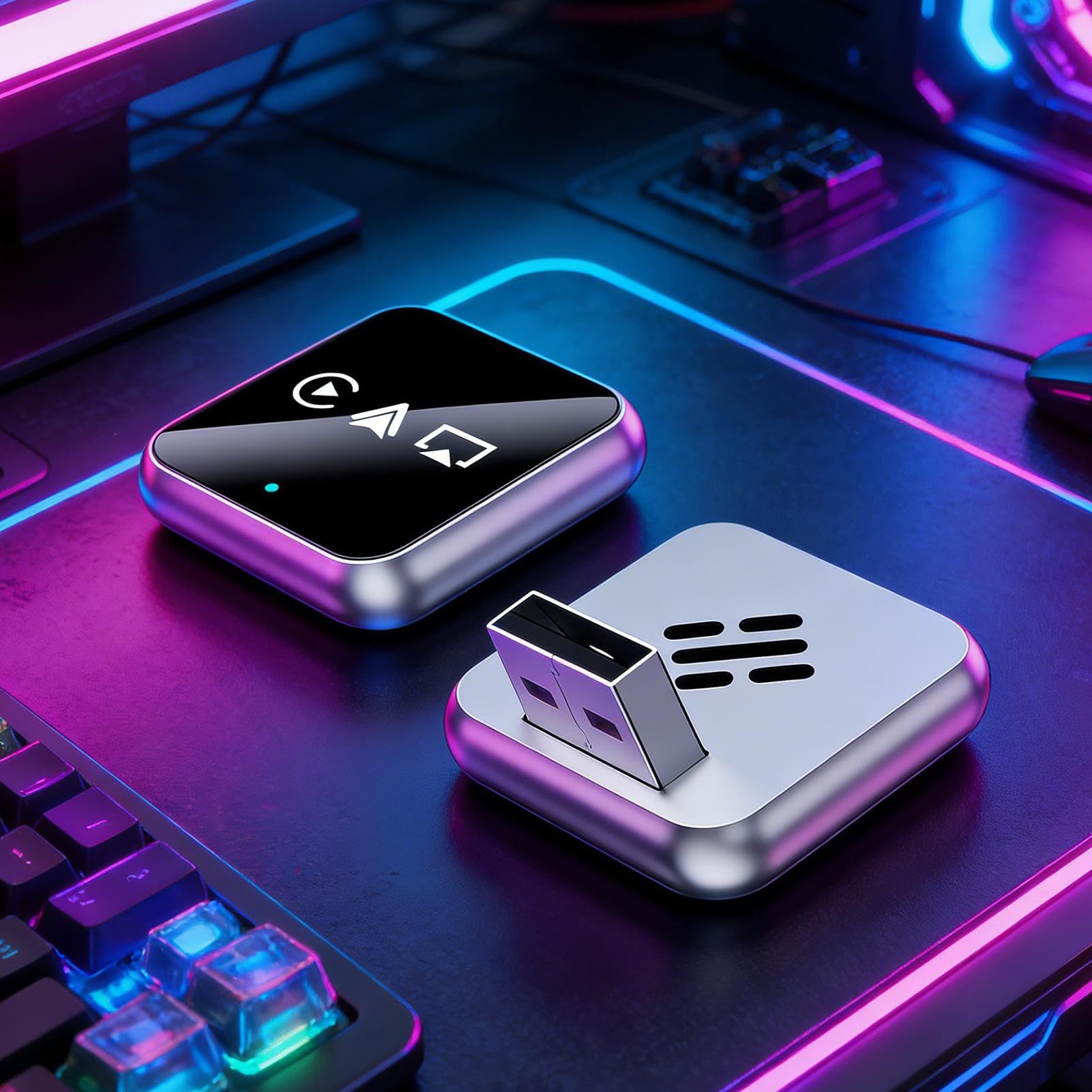 Adattatore USB Wireless Auto audio per veicoli | Convertitore Mirroring Schermo Auto per Guidatori Camion Camper SUV Pendolari Viaggiatori Car Sharing Vacanze In Famiglia