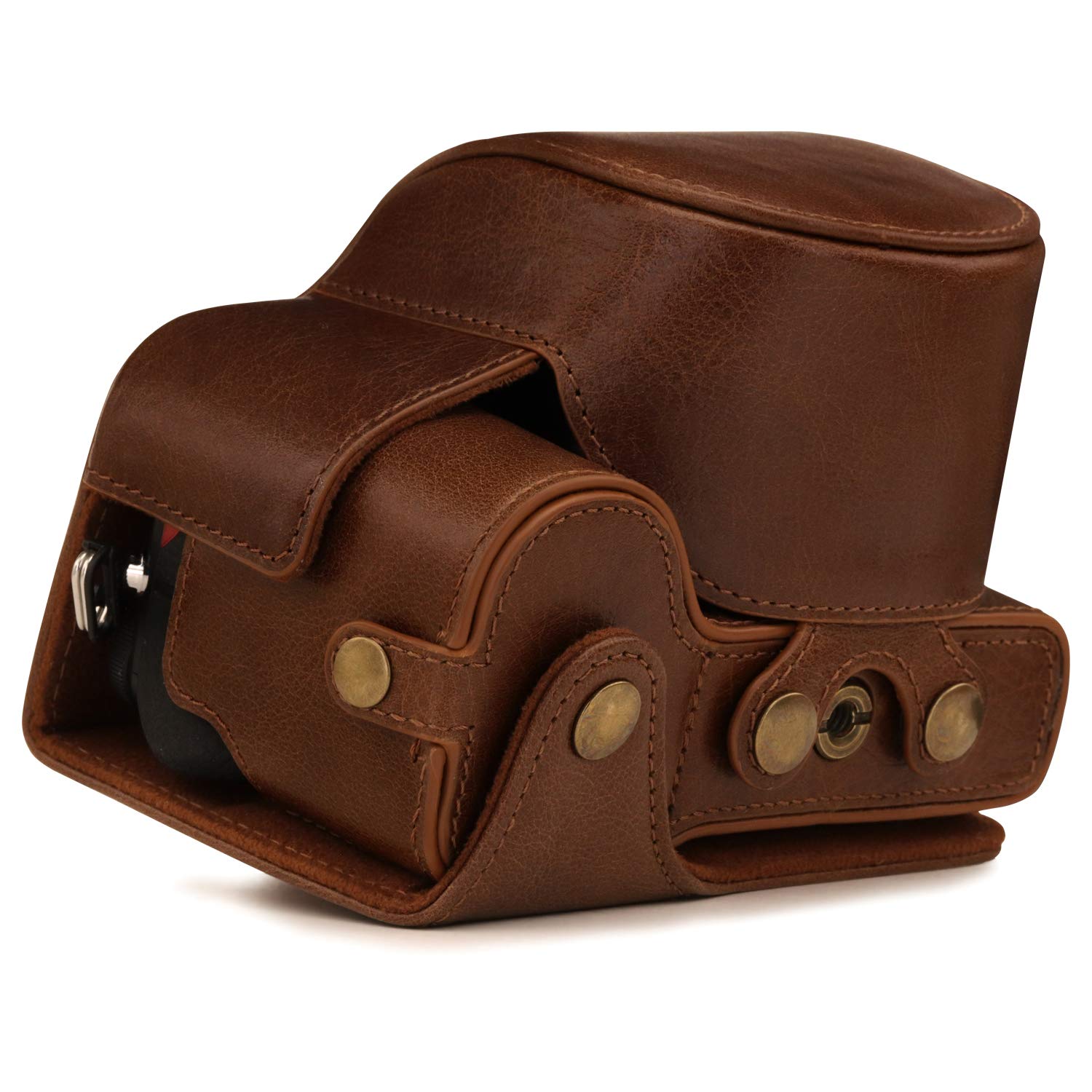 MegaGear Kameratasche aus echtem Leder, kompatibel mit Nikon Z50 (16–50 mm)