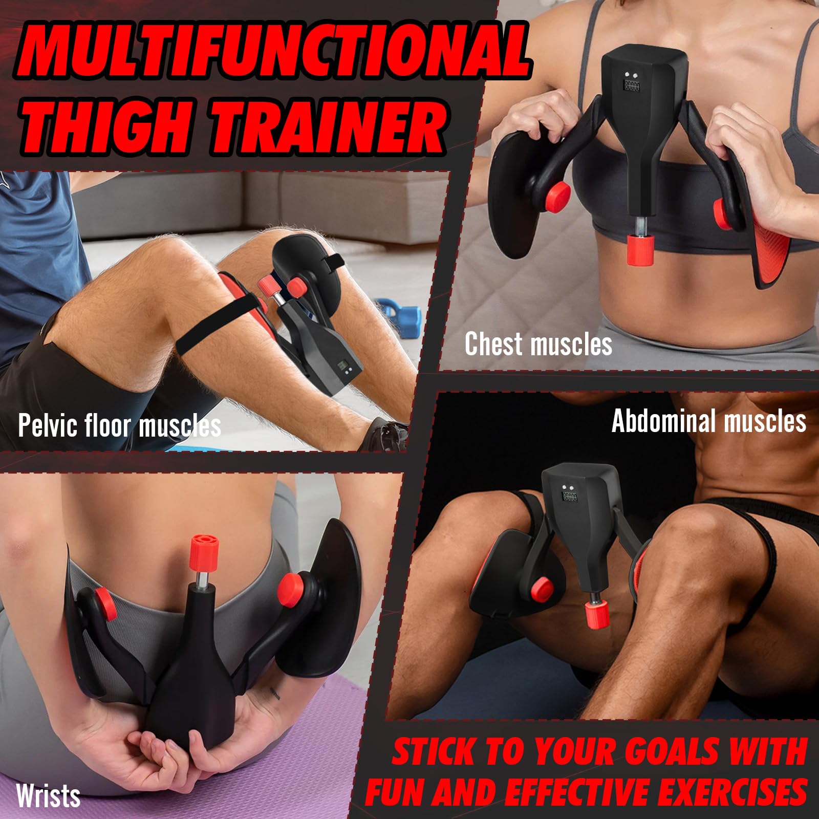 Allenatore muscolare del pavimento pelvico per uomini, Thigh Master Automatic Counting 360° Rotazione 34,9 kg Pavimento Pelvico Esercizio Donne Braccia Glutei Forza Allenamento Hip Trainer per