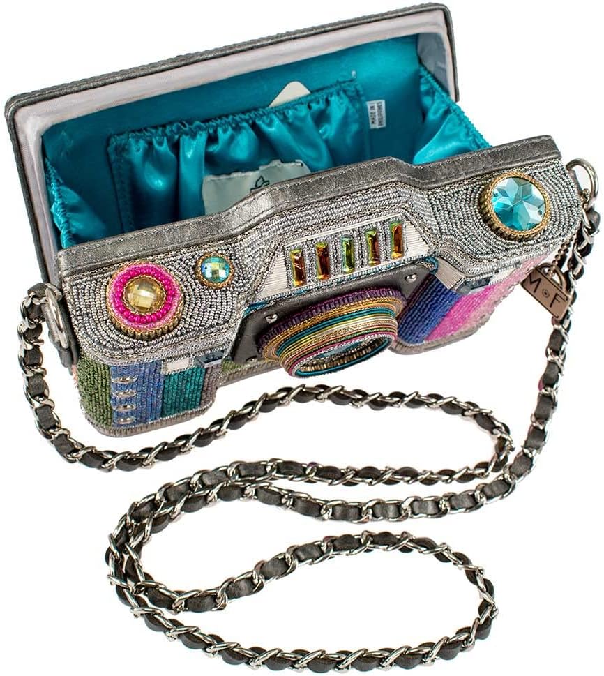 Mary Frances Life in Color Beaded Handbag – Camera-Themed Crossbody with Magnetic Closure for Travel, Weddings, Parties – Multicolor - Image 6