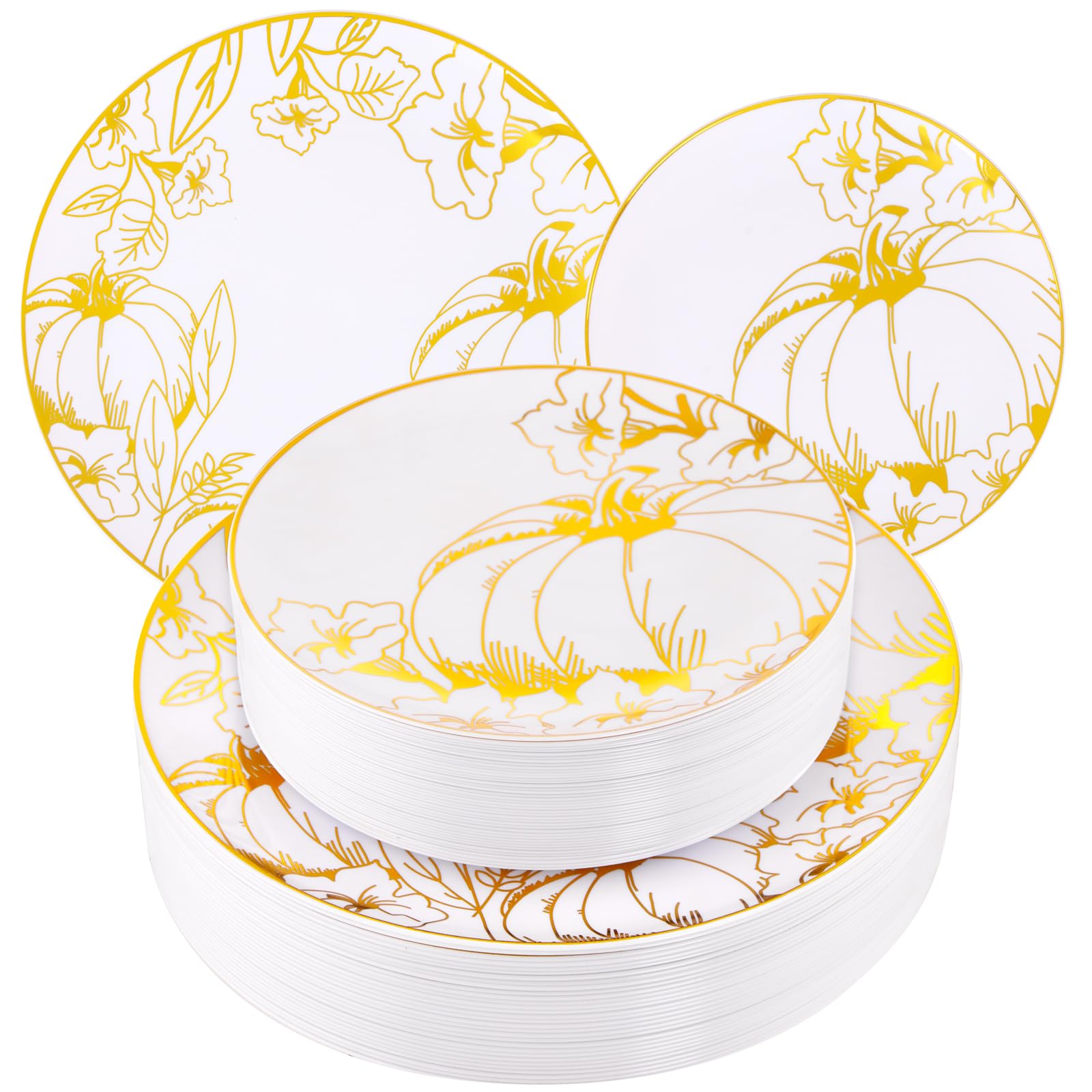 White Disposable Plates - 60 Pack for Parties & Weddings -23