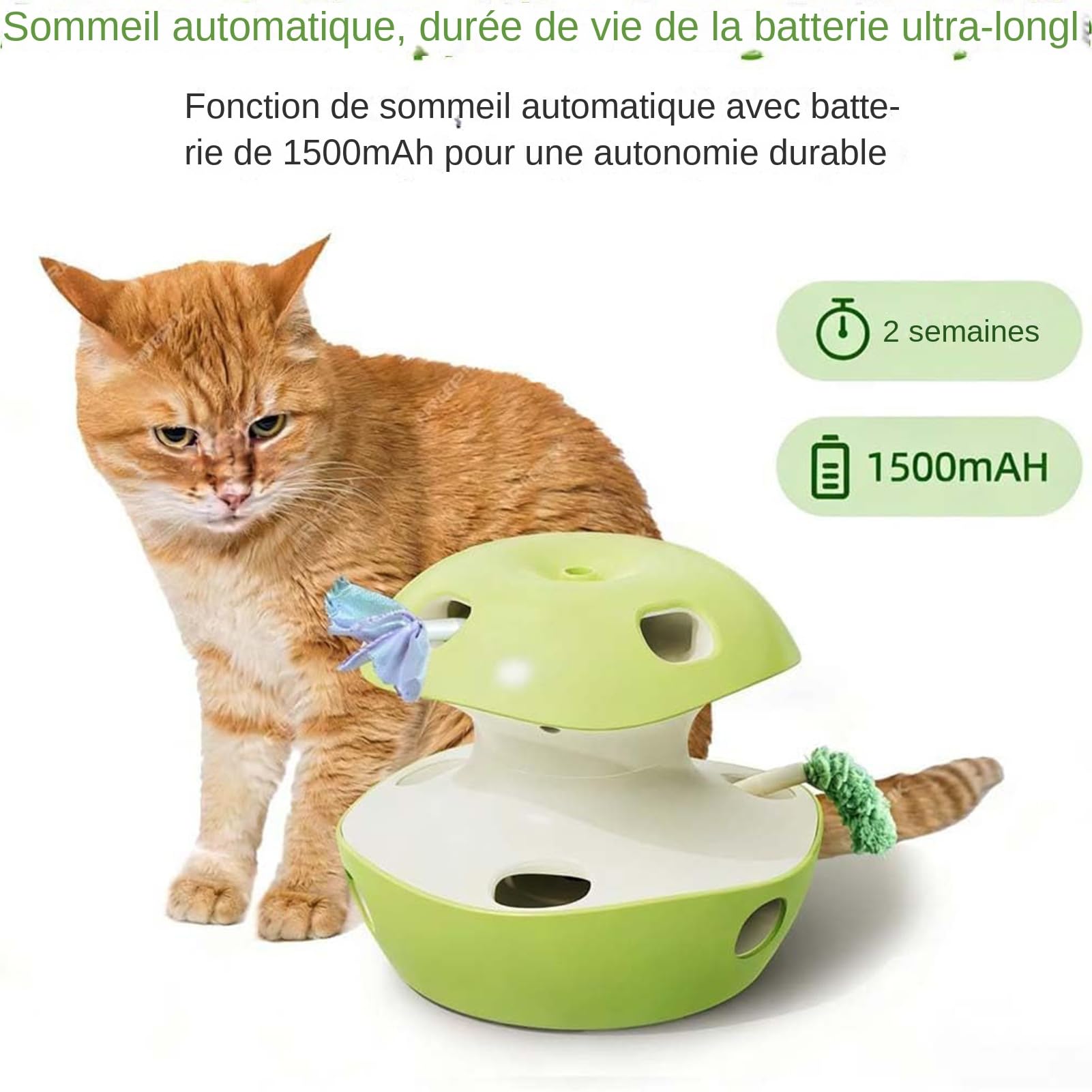 Générique Jouet Interactif pour Chat Puzzle Electrique pour Chaton | De Stimulation Mentale Pour Animal De Compagnie Pour Exercice Interieur Exterieur Detente Enrichissement