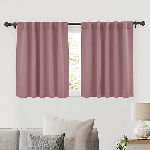 Miniatura 143 de RYB HOME - Cortinas blancas, cortinas para oscurecer la habitación, con aislamiento térmico, juego de cortinas opacas para dormitorio, sala