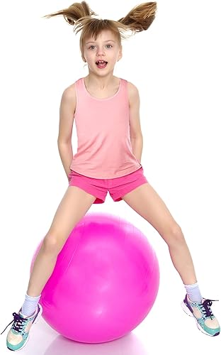 Miniatura 2 de Boao Camiseta corta sin mangas de 3 piezas para niñas, con espalda cruzada, traje de danza para ballet y gimnasia