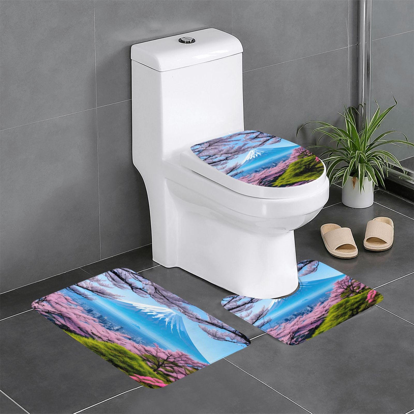 Séchage rapide tapis de bain trois pièces pour éviter les sols mouillés et glissants