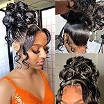 daparo 30 Inch 360 Body Wave Lace Front Wigs Human Hair Invisible Strap Drawstring 360 HD Full Lace Front Wig Human Hair 180 Density Pre Plucked Glueless wigs human hair