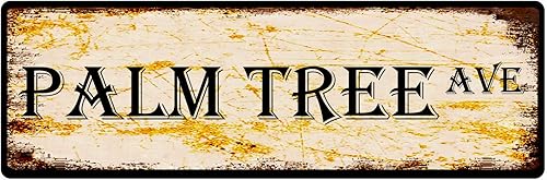snowsun Letrero de Metal Palmera AVE Letreros Vintage Letreros de Hojalata Retro Letrero de Aluminio para Dormitorio Cocina Jardín Pared Pub Club