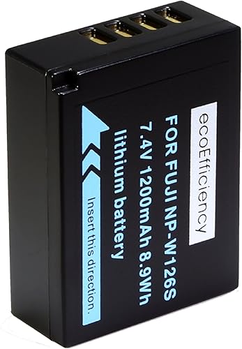 Miniatura 3 de ecoEfficiency 2 baterías NP-W126S y cargador para FujiFilm XT-200, X-100V X-A7 X-H1 X-T10 X-T20 X-T30 X-T100 X-100F X-Pro1, X-Pro2 X-Pro3 X-A2 X-A3