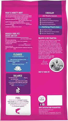 Miniatura 2 de Solid Gold Mighty Mini  Estómago delicado  Aporte probiótico  Sin cereales  Alimento natural holístico para perros pequeños y de razas pequeñas,