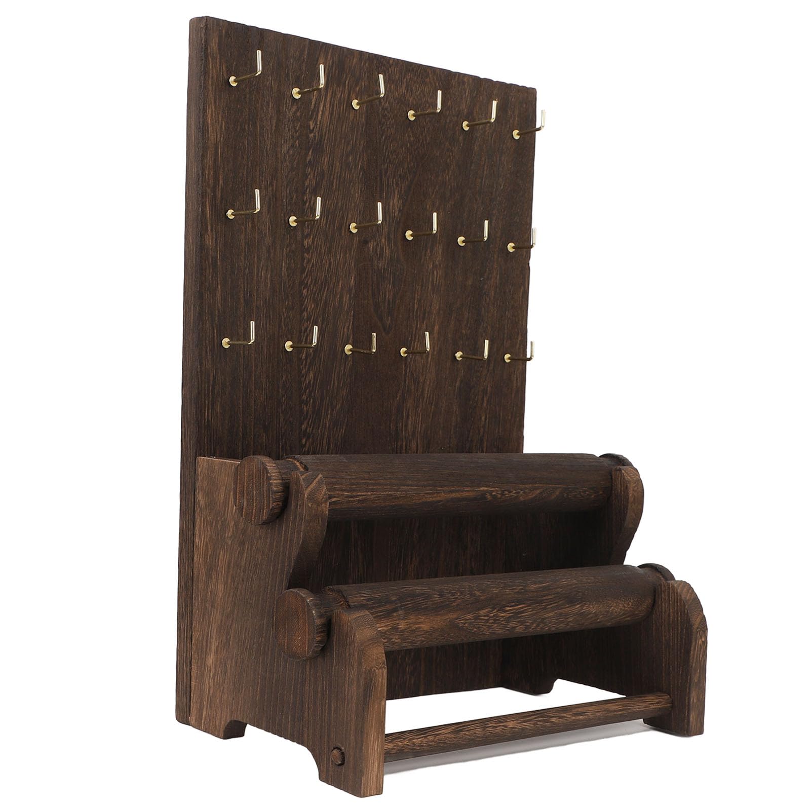 Portagioielli in Legno, 1 Set, Legno Massello, Acciaio