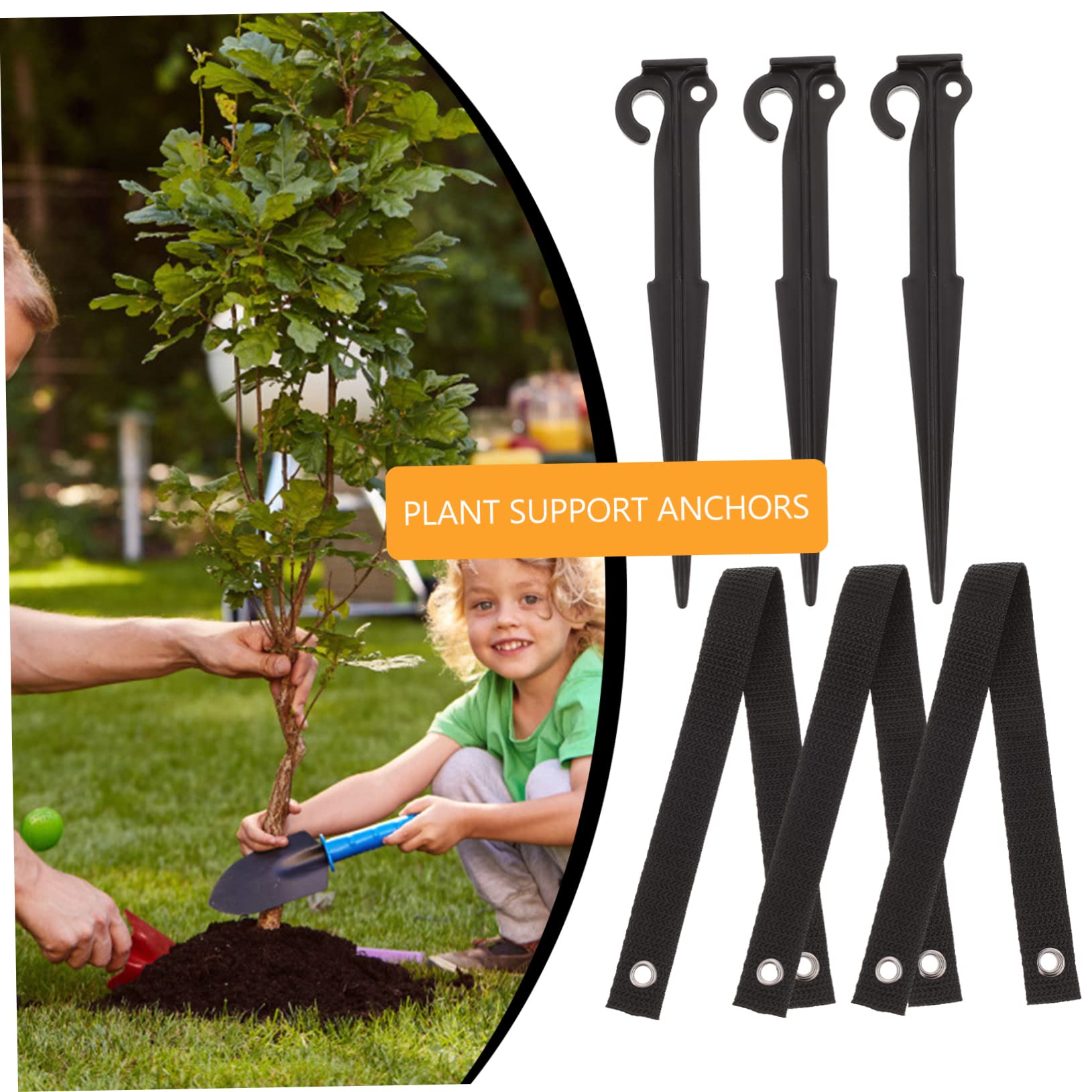 BESTonZON Lot De 3 Supports De Souches Piquets De Jardin Agrafes Supports pour Plantes Supports pour Plantes Tuteurs Bâtons Hauts Cannes pour Plants De Tomates Arbres Sol