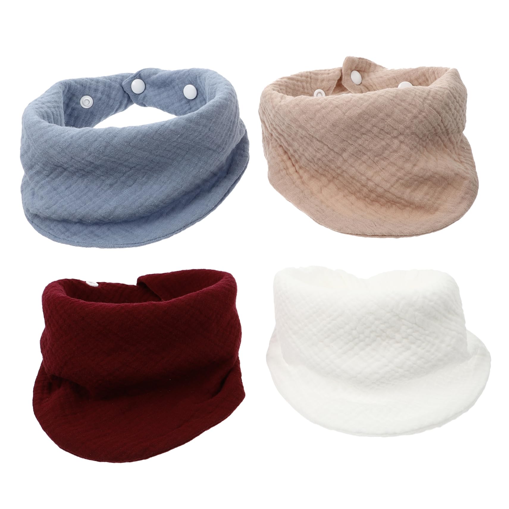 Abaodam 12 Piezas Babero Babero Toallitas Bebe Organicas Pañuelo De Algodón s Para Niños Pequeños s De Baba s Infantiles Algodón Bebé Bufanda Triangular Gasa