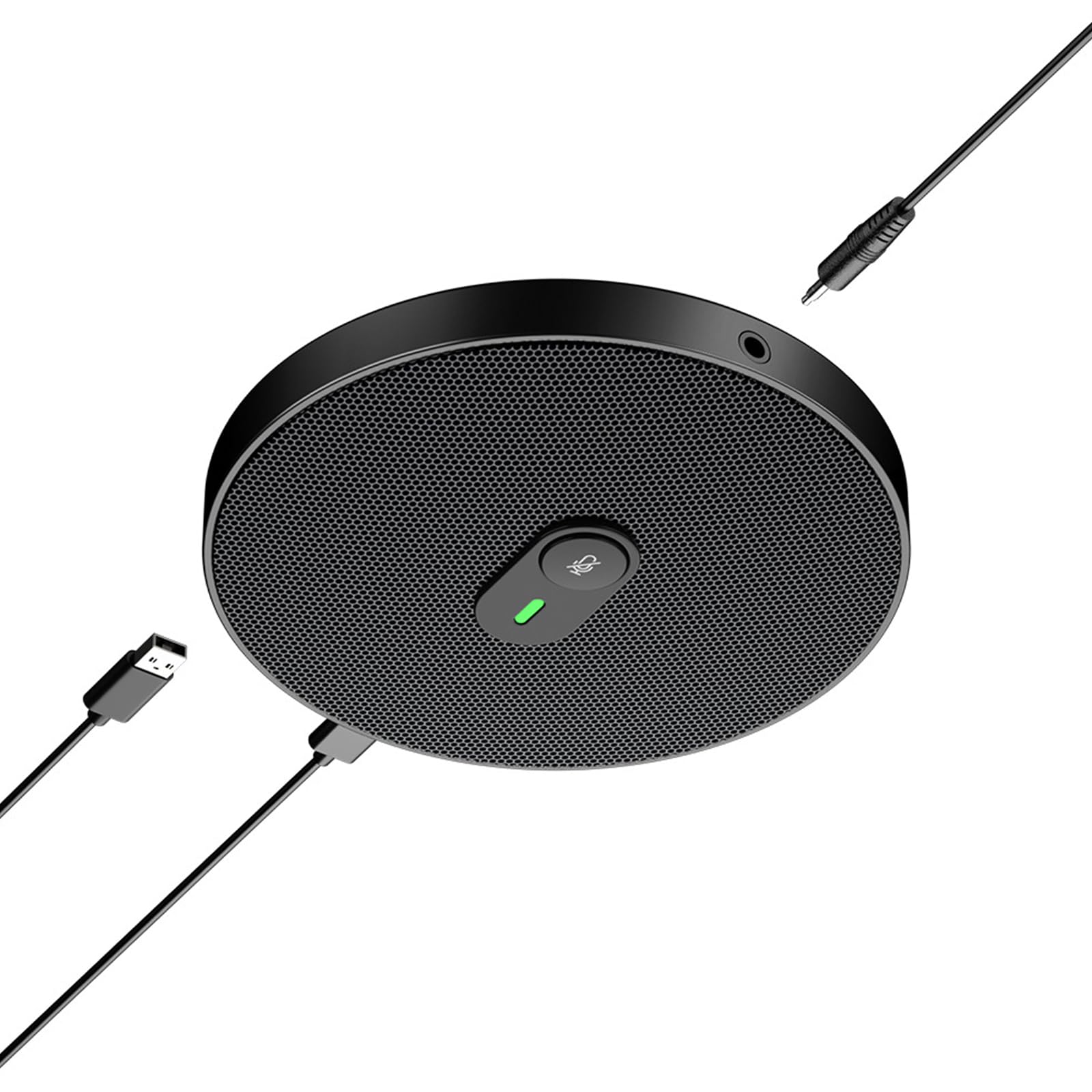 Microfono USB in Metallo Forma Rotonda con cancellazione del Rumore e Ampia Copertura per webinar, ritiro dalla Sala riunioni per l ' insegnamento Online