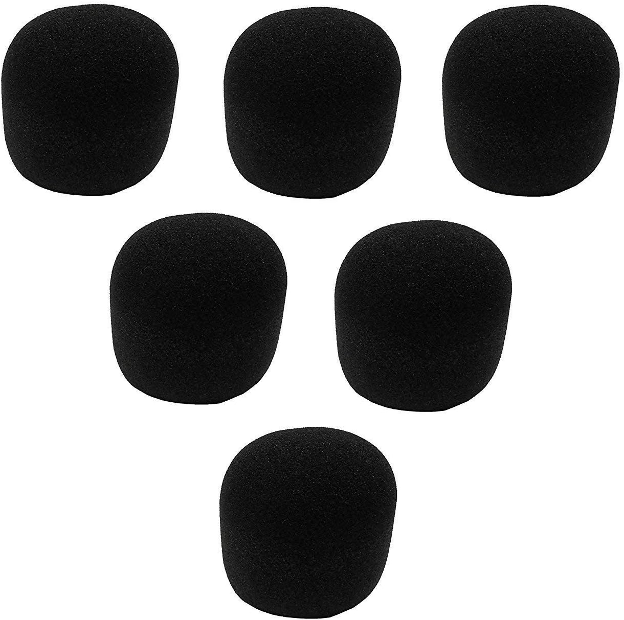 Audio2000'S AWS4031 6Pk Black Microphone Wind Screens Musical Instruments