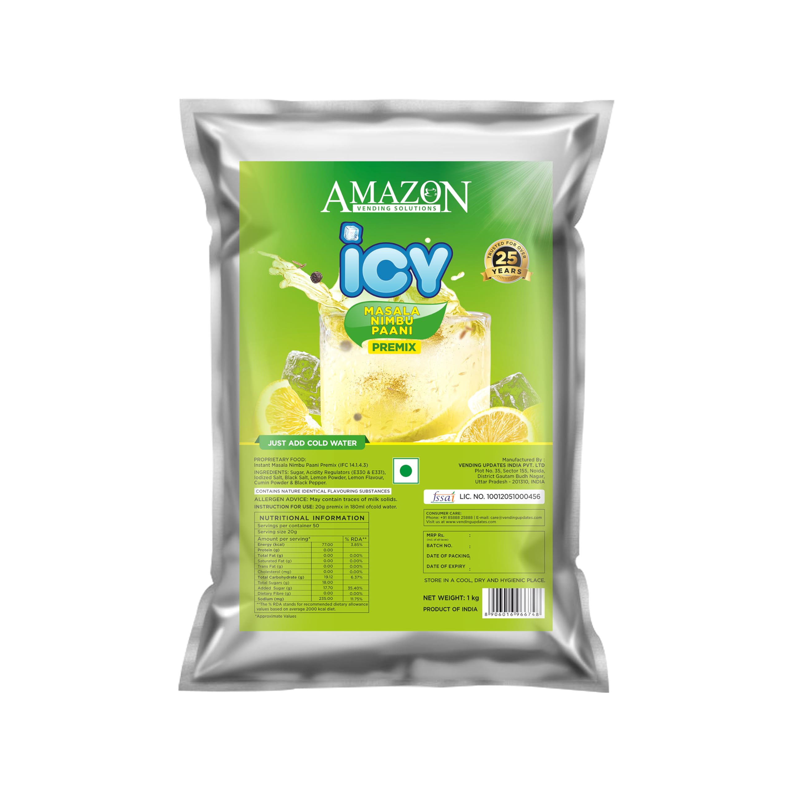 AMAZON ICY Masala Nimbu Pani Powder Premix | 1 Kg (B0D5QNNJQR) Amazon Price History, Amazon Price Tracker