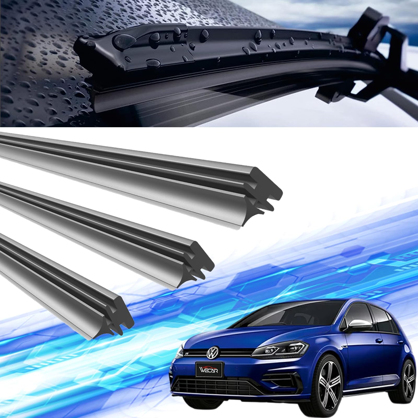 Amazon.co.jp: VW GOLF 5 6 7 ワイパー 替えゴム 適合サイズ 純正互換