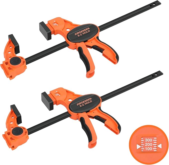 12" Bar Clamps Set for Woodworking, with Load Limit Indicator